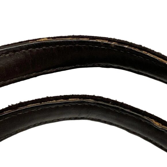 Auth DIOR/ChristianDior Romantique CPF44865 Dark Brown Brown PVC Leather Velour - Picture 7 of 16